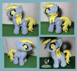 Size: 1598x1460 | Tagged: safe, artist:moonlightcrafts, derpy hooves, pony, g4, female, filly, irl, photo, plushie, solo