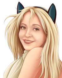 Size: 333x419 | Tagged: safe, human, bust, looking at you, simple background, tara strong, white background