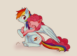 Size: 2338x1700 | Tagged: safe, artist:jabbym, pinkie pie, rainbow dash, g4, female, lesbian, ship:pinkiedash, shipping