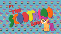 Size: 1365x768 | Tagged: safe, scootaloo, pony, g4, female, parody, solo, south park, title card, tv show