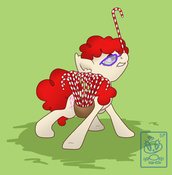 Size: 2246x2279 | Tagged: safe, artist:shiny-pebble, twist, g4, candy cane, glasses