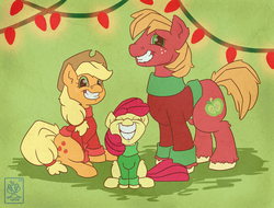 Size: 2546x1935 | Tagged: safe, artist:shiny-pebble, apple bloom, applejack, big macintosh, earth pony, pony, g4, male, stallion