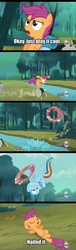 Size: 450x1487 | Tagged: safe, edit, edited screencap, screencap, rainbow dash, scootaloo, g4, sleepless in ponyville, comic, hub logo, screencap comic, swag