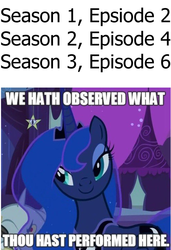 Size: 500x731 | Tagged: safe, edit, edited screencap, screencap, princess luna, alicorn, pony, g4, caption, female, mare, solo, text