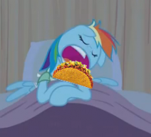 Size: 212x192 | Tagged: safe, edit, rainbow dash, g4, sleeping, taco