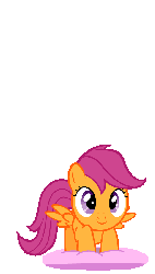 Size: 486x851 | Tagged: safe, artist:iks83, scootaloo, pegasus, pony, g4, animated, cute, cutealoo, female, filly, foal, hopping, pronking, simple background, solo, transparent background