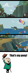 Size: 500x1273 | Tagged: safe, scootaloo, g4, sleepless in ponyville, comic, crossover, hub logo, mister magoo, that's my x