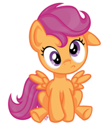 Size: 878x1000 | Tagged: safe, artist:tenaflyviper, scootaloo, g4, derp, derp face, derpaloo