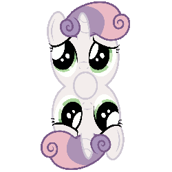 Size: 396x746 | Tagged: safe, sweetie belle, g4, sleepless in ponyville, :c, animated, female, not salmon, sad face, spinning, sweetie frown, wat