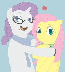 Size: 500x553 | Tagged: dead source, safe, artist:monochromaticspector, fluttershy, rarity, g4, ask, female, glasses, lesbian, ship:flarity, shipping, sweet fancy rarity