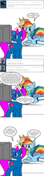 Size: 600x2400 | Tagged: safe, artist:dekomaru, applejack, rainbow dash, tumblr:ask twixie, g4, pregnant, tumblr