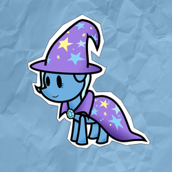 Size: 3000x3000 | Tagged: safe, artist:secret-asian-man, trixie, g4, paper mario, paper pony, parody