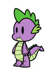 Size: 2427x3432 | Tagged: safe, artist:secret-asian-man, spike, g4, paper mario, paper pony, parody