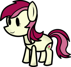 Size: 1207x1144 | Tagged: safe, artist:fineprint-mlp, roseluck, pony, g4, female, paper mario, paper pony, parody, simple background, solo, transparent background