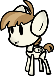 Size: 758x1053 | Tagged: safe, artist:fineprint-mlp, featherweight, pegasus, pony, g4, colt, foal, male, paper mario, paper pony, parody, simple background, transparent background