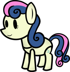 Size: 1119x1158 | Tagged: safe, artist:fineprint-mlp, bon bon, sweetie drops, g4, paper mario, paper pony, parody, simple background, transparent background