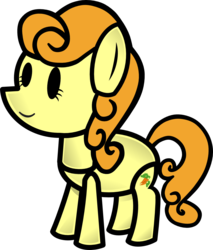 Size: 1018x1197 | Tagged: safe, artist:fineprint-mlp, carrot top, golden harvest, earth pony, pony, g4, female, mare, paper mario, paper pony, parody, simple background, solo, transparent background