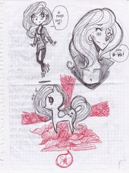 Size: 717x960 | Tagged: safe, artist:miss-scrawl, fluttershy, human, g4, humanized, skinny, thin