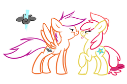 Size: 895x594 | Tagged: safe, artist:selective-yellow, apple bloom, scootaloo, g4, older