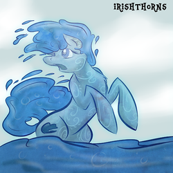 Size: 500x500 | Tagged: safe, artist:irishthorns, 30 minute art challenge, ponified, water