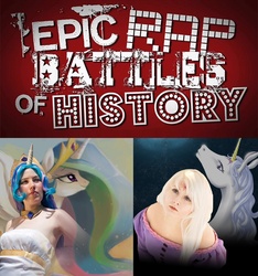 Size: 898x960 | Tagged: safe, princess celestia, human, g4, amalthea, cosplay, crossover, epic rap battles of history, fake, irl, irl human, lady amalthea, photo, the last unicorn