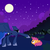 Size: 629x624 | Tagged: safe, princess luna, scootaloo, the headless horse, headless horse, g4, cowering, forest, headless, lying down, moon, mountain, night, pointing, prone, scared, sky, spread wings, standing, stars, tree