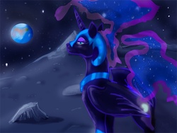 Size: 800x600 | Tagged: safe, artist:mylittlegodzilla, nightmare moon, g4, moon