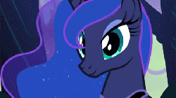 Size: 450x252 | Tagged: safe, screencap, princess luna, pony, g4, sleepless in ponyville, animated, female, solo, wink
