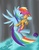 Size: 872x1128 | Tagged: safe, artist:groudus, rainbow dash, scootaloo, g4, my little pony: friendship is magic, sleepless in ponyville