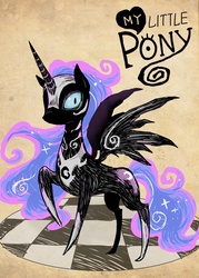 Size: 500x700 | Tagged: safe, artist:shepherd0821, nightmare moon, alicorn, pony, g4, style emulation, tim burton