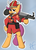 Size: 597x833 | Tagged: safe, artist:hamflo, scootaloo, g4, parody, soldier, soldier (tf2), team fortress 2