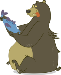 Size: 3667x4500 | Tagged: safe, artist:ambassad0r, harry, bear, fish, sleepless in ponyville, animal, simple background, transparent background, vector