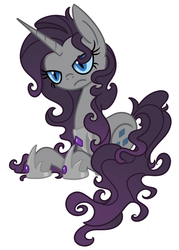 Size: 1293x1802 | Tagged: safe, artist:cuttycommando, nightmare rarity, rarity, pony, unicorn, g4, corrupted, female, frown, hilarious in hindsight, mare, nightmare (entity), nightmarified, prone, sin of greed, solo