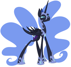 Size: 3276x3080 | Tagged: safe, artist:cuttycommando, nightmare moon, alicorn, pony, g4, corrupted, female, mare, sin of envy, solo