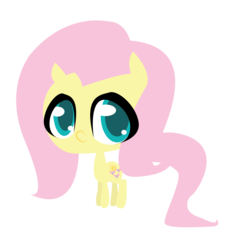 Size: 2000x2000 | Tagged: source needed, useless source url, safe, artist:robynne, fluttershy, pegasus, pony, g4, chibi, female, folded wings, mare, simple background, solo, transparent background, wings