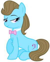 Size: 3233x4000 | Tagged: safe, artist:the smiling pony, beauty brass, earth pony, pony, g4, background pony, female, high res, inkscape, mare, simple background, sitting, smiling, smug, solo, transparent background, vector