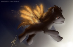 Size: 800x519 | Tagged: dead source, safe, artist:grissaecrim, oc, oc only, pegasus, pony, fire, flying, male, photoshop, solo, stallion