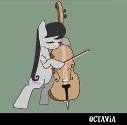 Size: 673x661 | Tagged: safe, artist:lentoto, octavia melody, earth pony, pony, g4, cello, eyes closed, female, mare, musical instrument, simple background, solo
