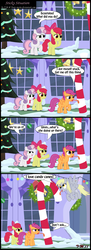 Size: 1638x4520 | Tagged: safe, artist:toxic-mario, apple bloom, derpy hooves, scootaloo, sweetie belle, earth pony, pegasus, pony, unicorn, g4, 8 foot candy cane, candy cane, comic, cutie mark crusaders, female, filly, licking, mare, photoshop, stuck, tongue out, tongue stuck to pole