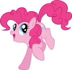 Size: 1050x1025 | Tagged: safe, artist:glancojusticar, pinkie pie, earth pony, pony, g4, female, mare, photoshop, running, simple background, solo, transparent background