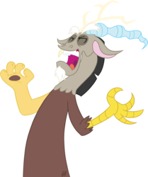 Size: 1478x1767 | Tagged: safe, artist:glancojusticar, discord, draconequus, g4, adobe imageready, evil laugh, eyes closed, laughing, male, photoshop, simple background, solo, transparent background