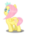 Size: 600x699 | Tagged: dead source, safe, artist:ellis1342, fluttershy, pegasus, pony, g4, alternate hairstyle, female, filly, flower in hair, foal, looking back, simple background, solo, transparent background