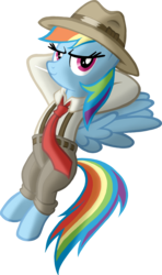 Size: 7054x11910 | Tagged: safe, artist:tygerbug, rainbow dash, pegasus, pony, g4, 1920s, 1930s, 1940s, 1950s, 20s, 30s, 40s, 50s, absurd resolution, clothes, costume, fashion, fedora, female, handsome, hat, mare, noir, photoshop, rainbow dash always dresses in style, simple background, solo, suit, transparent background