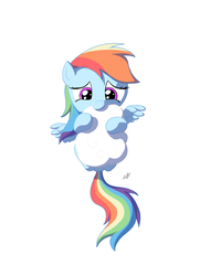 Size: 672x928 | Tagged: safe, artist:zlack3r, rainbow dash, pegasus, pony, g4, cloud, female, filly, filly rainbow dash, foal, nom, simple background, solo, white background