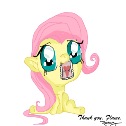 Size: 600x600 | Tagged: safe, artist:blubble-the-blubs, fluttershy, pegasus, pony, g4, adobe imageready, cute, female, mare, mouth hold, shyabetes, simple background, sitting, solo, transparent background, valentine