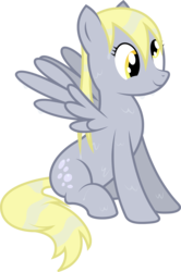 Size: 1664x2500 | Tagged: dead source, safe, artist:maximillianveers, derpy hooves, pegasus, pony, g4, adobe illustrator, adobe imageready, female, mare, simple background, sitting, solo, transparent background, vector, wet, wet mane, wet mane derpy hooves