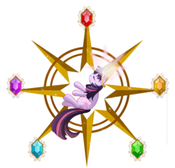 Size: 1255x1203 | Tagged: dead source, safe, artist:the-orator, twilight sparkle, pony, unicorn, g4, element of harmony, element of magic, elements of harmony, female, mare, photoshop, simple background, solo, transparent background, unicorn twilight