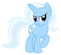 Size: 2805x2525 | Tagged: dead source, safe, artist:grumblepluck, trixie, pony, unicorn, g4, female, high res, mare, simple background, smiling, solo, white background