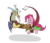 Size: 1370x1181 | Tagged: dead source, safe, artist:grumblepluck, discord, pinkie pie, draconequus, earth pony, pony, g4, blushing, eye contact, female, looking at each other, male, mare, photoshop, ship:discopie, shipping, simple background, straight, transparent background