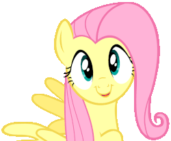 Size: 1154x950 | Tagged: safe, artist:iks83, fluttershy, pegasus, pony, g4, putting your hoof down, season 2, animated, barely animated, c:, cute, eye shimmer, female, fluttershy is best facemaker, gif, looking at you, mare, shyabetes, simple background, smiling, solo, spread wings, transparent background, weapons-grade cute, wings